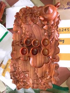 khay trà và ấm trà bằng gỗ hương khay trà và ấm trà bằng gỗ hương