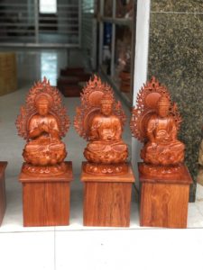 Bộ Tượng Dược Sư Gỗ Hương