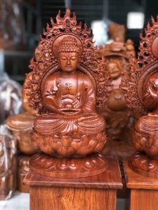 Bộ Tượng Dược Sư Gỗ Hương