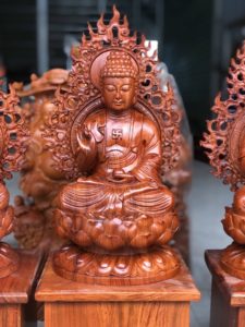 Bộ Tượng Dược Sư Gỗ Hương