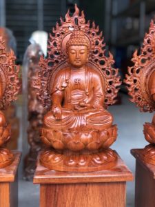 Bộ Tượng Dược Sư Gỗ Hương