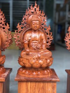 Bộ Tượng Dược Sư Gỗ Hương