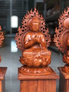 Bộ Tượng Dược Sư Gỗ Hương