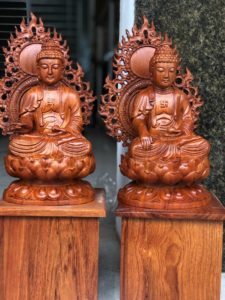 Bộ Tượng Dược Sư Gỗ Hương