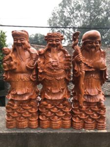 Tượng Phúc Lộc Thọ Đế Tiền Vàng