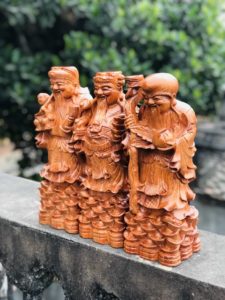 Tượng Phúc Lộc Thọ Đế Tiền Vàng