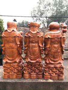 Tượng Phúc Lộc Thọ Đế Tiền Vàng