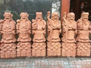 Tượng Phúc Lộc Thọ Đế Tiền Vàng