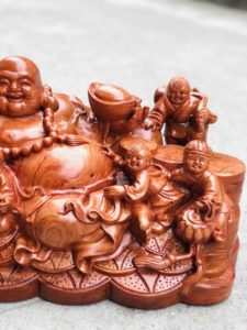 Tượng Phật Di Lặc Ngũ Phúc Gỗ Hương