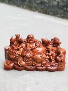 Tượng Phật Di Lặc Ngũ Phúc Gỗ Hương