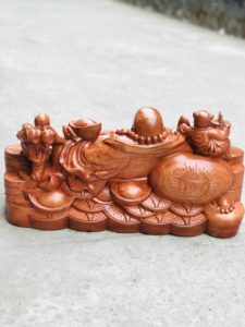 Tượng Phật Di Lặc Ngũ Phúc Gỗ Hương