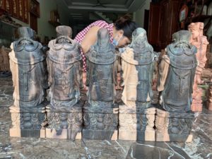 Tượng Phúc Lộc Thọ Gỗ Mun