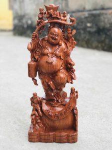 Tượng Di Lặc Ngũ Tặc Gỗ Hương