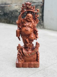 Tượng Di Lặc Ngũ Tặc Gỗ Hương