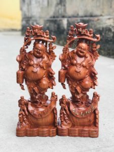 Tượng Di Lặc Ngũ Tặc Gỗ Hương