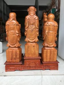 Tượng Phúc Lộc Thọ Gỗ Hương